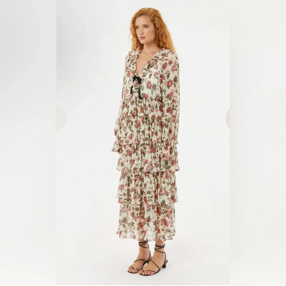 Rhode Susanna maxi dress Floral Tiered Ruffle Maxi Dress - Picture 3 of 5